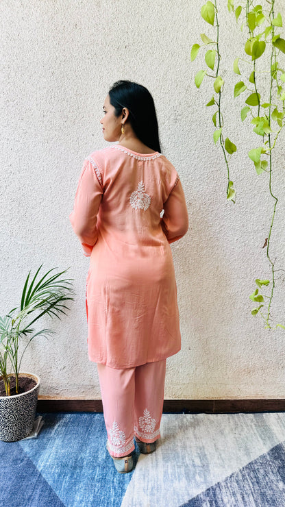 Saira modal chikankari Co-ord set