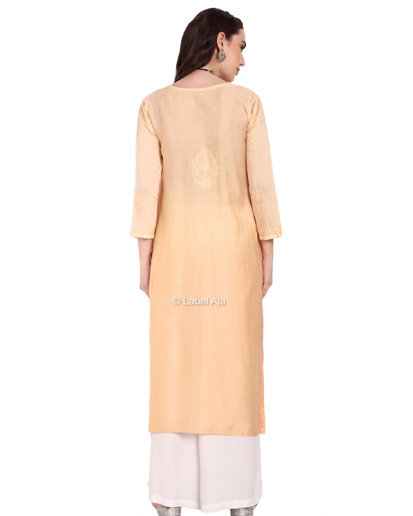 Rumi Chanderi silk Chikankari kurti