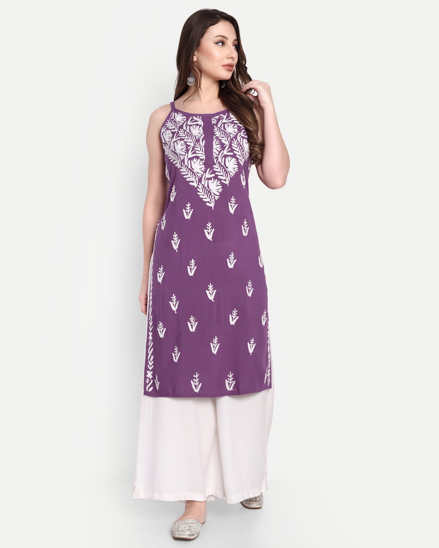 Jivi Rayon cotton noodles strap kurti