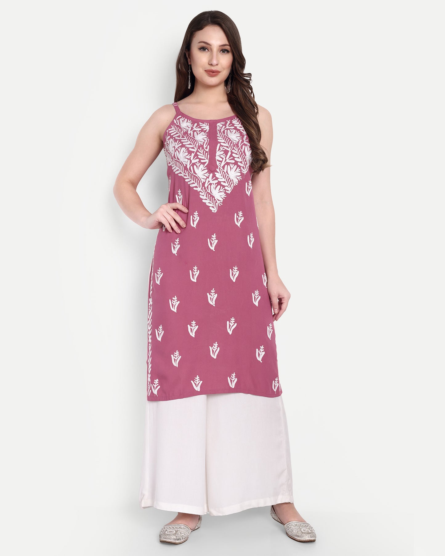 Jivi Rayon cotton noodles strap kurti