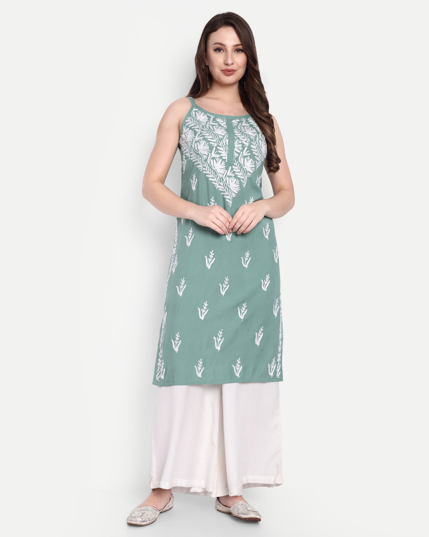 Jivi Rayon cotton noodles strap kurti