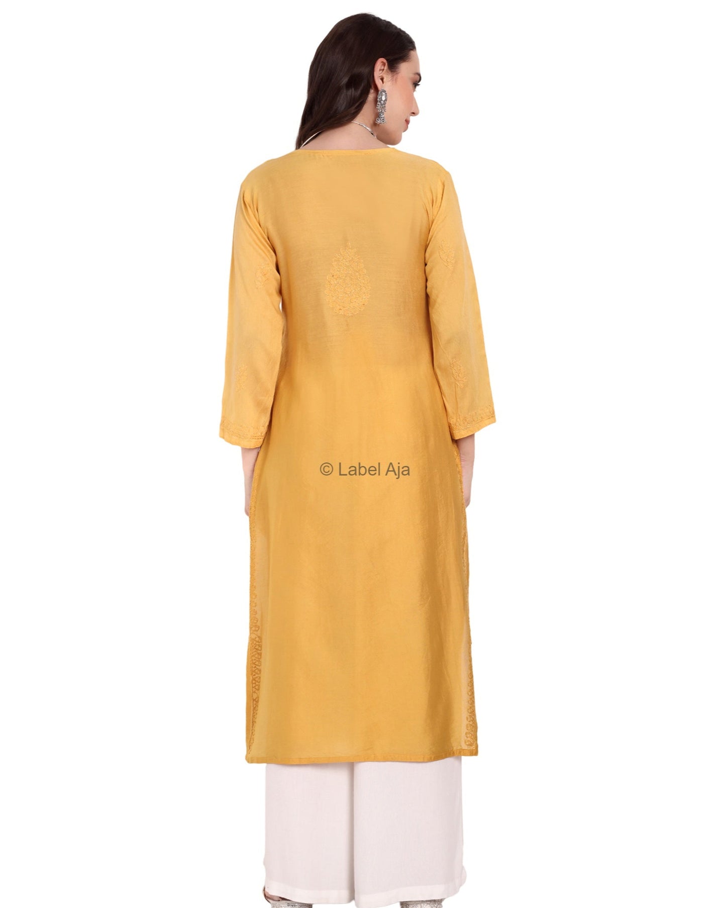 Rumi Chanderi silk Chikankari kurti