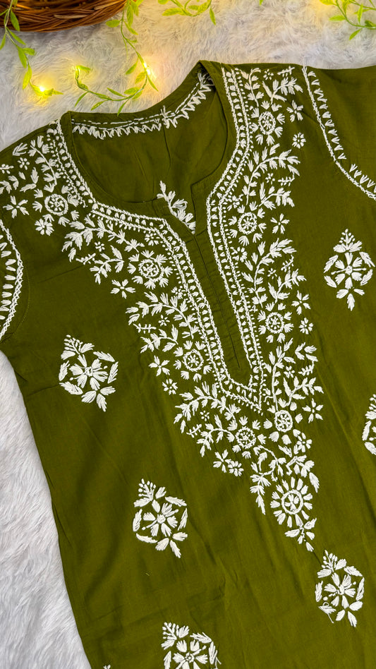 Cotton Lucknowi Chikankari Kurta