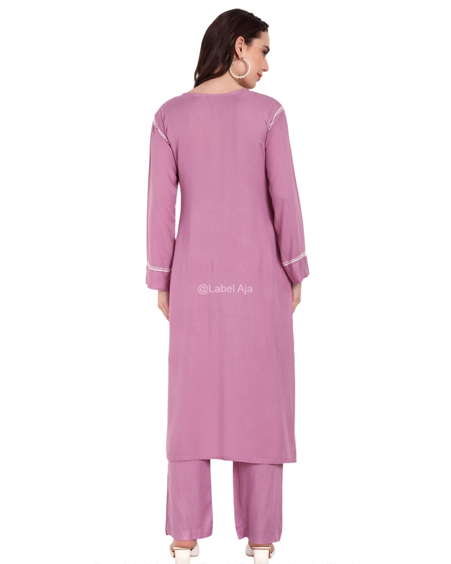 Amia rayon cotton Chikankari Kurti & Palazzo set