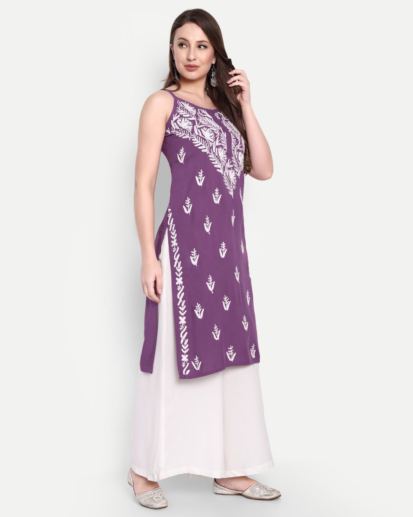 Jivi Rayon cotton noodles strap kurti