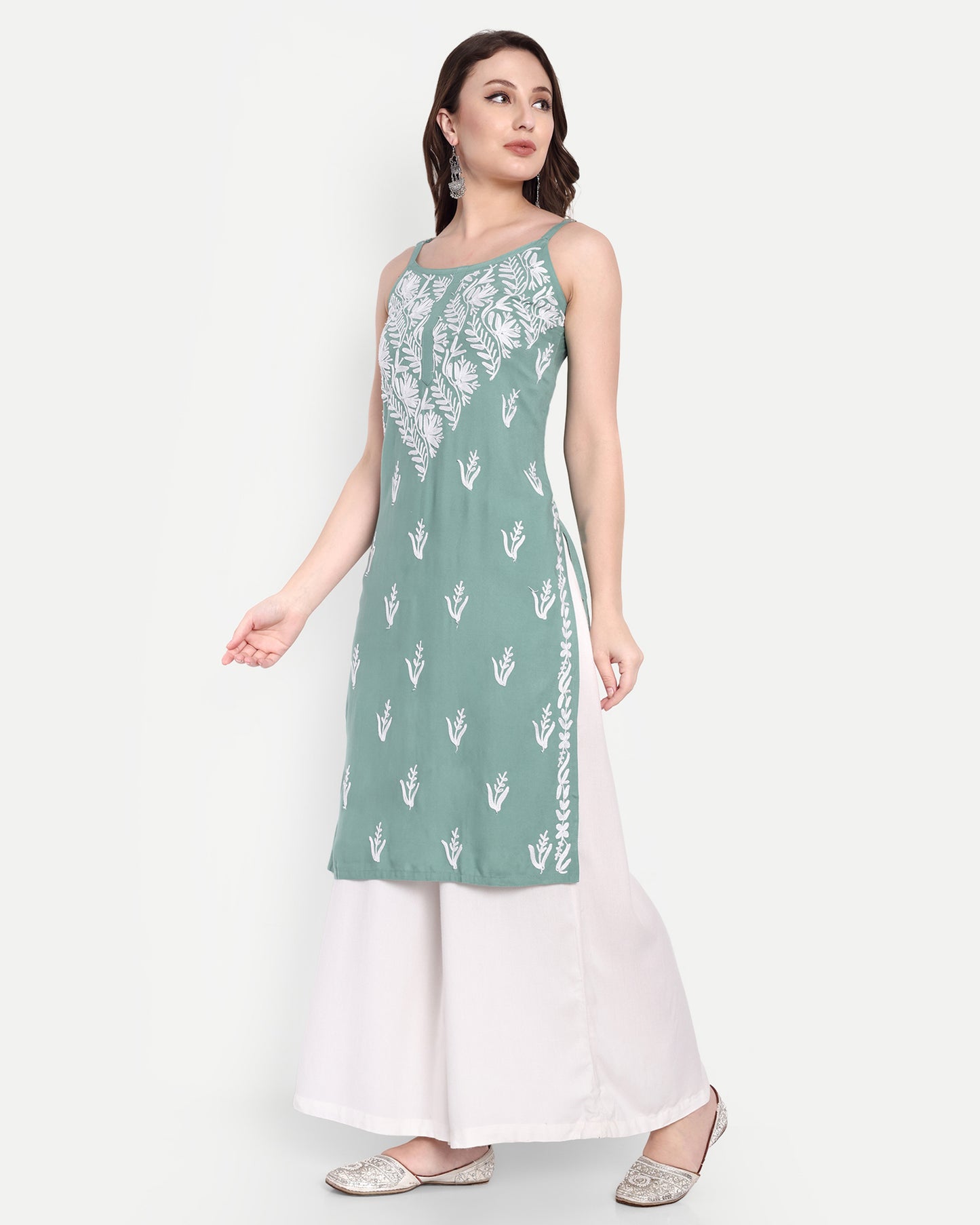 Jivi Rayon cotton noodles strap kurti