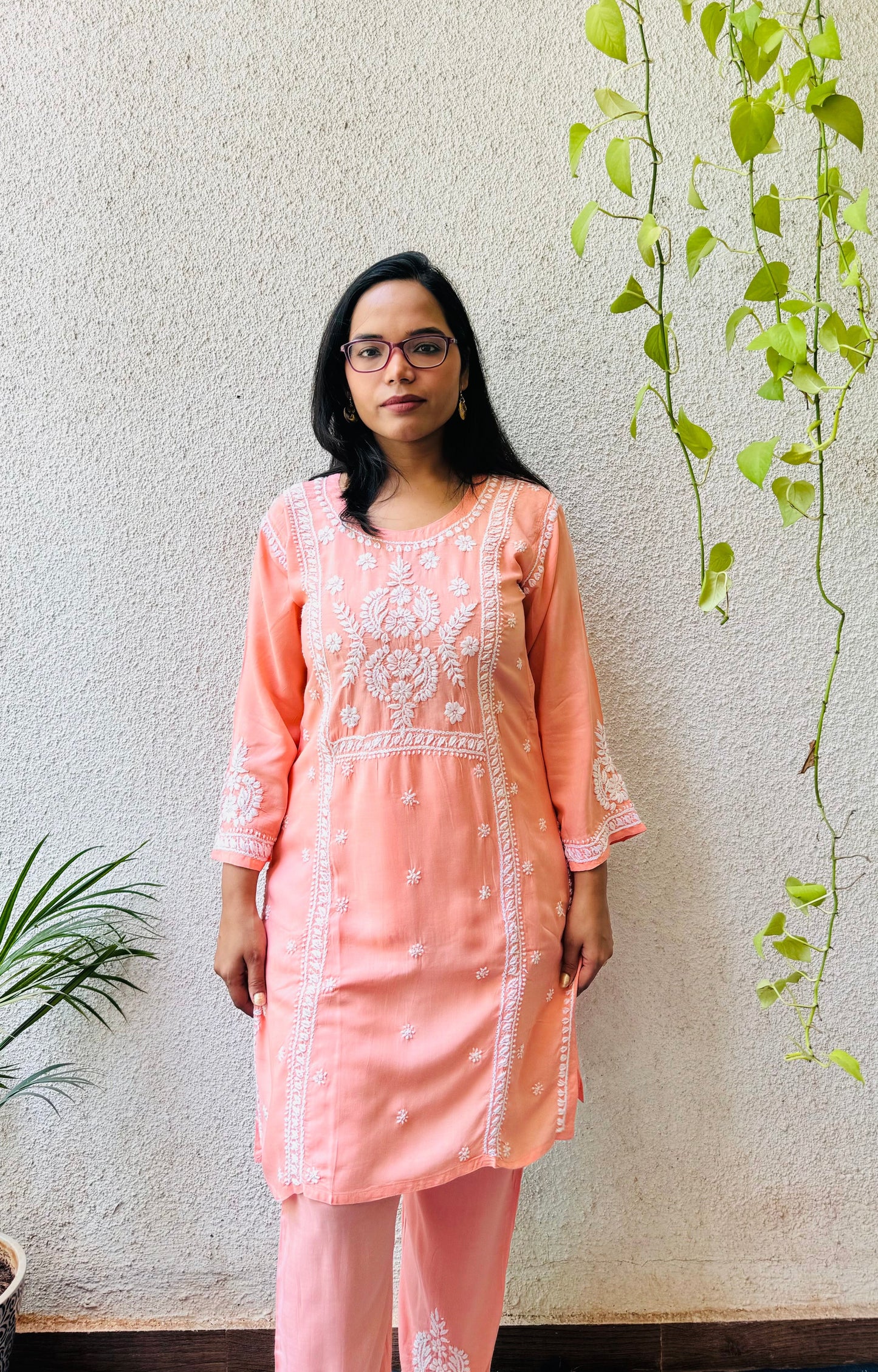 Saira modal chikankari Co-ord set