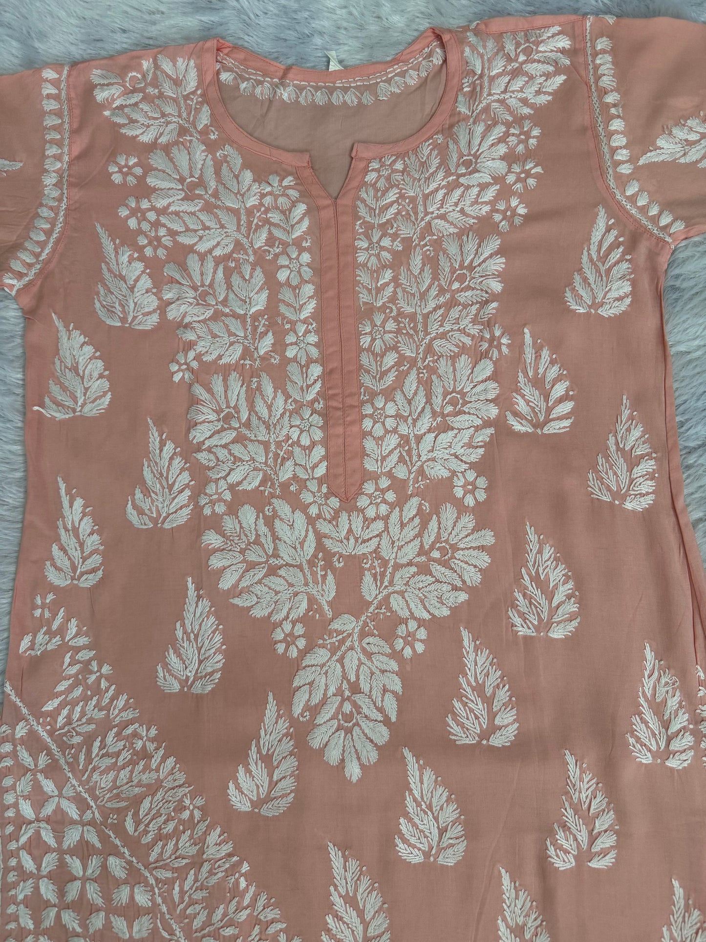 Premium Modal Long Chikankari Kurti