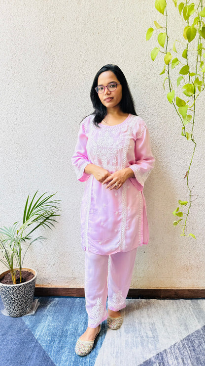 Saira modal chikankari Co-ord set