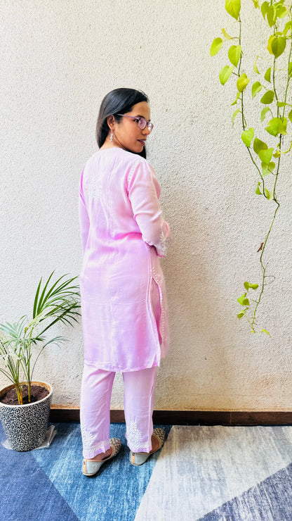 Saira modal chikankari Co-ord set