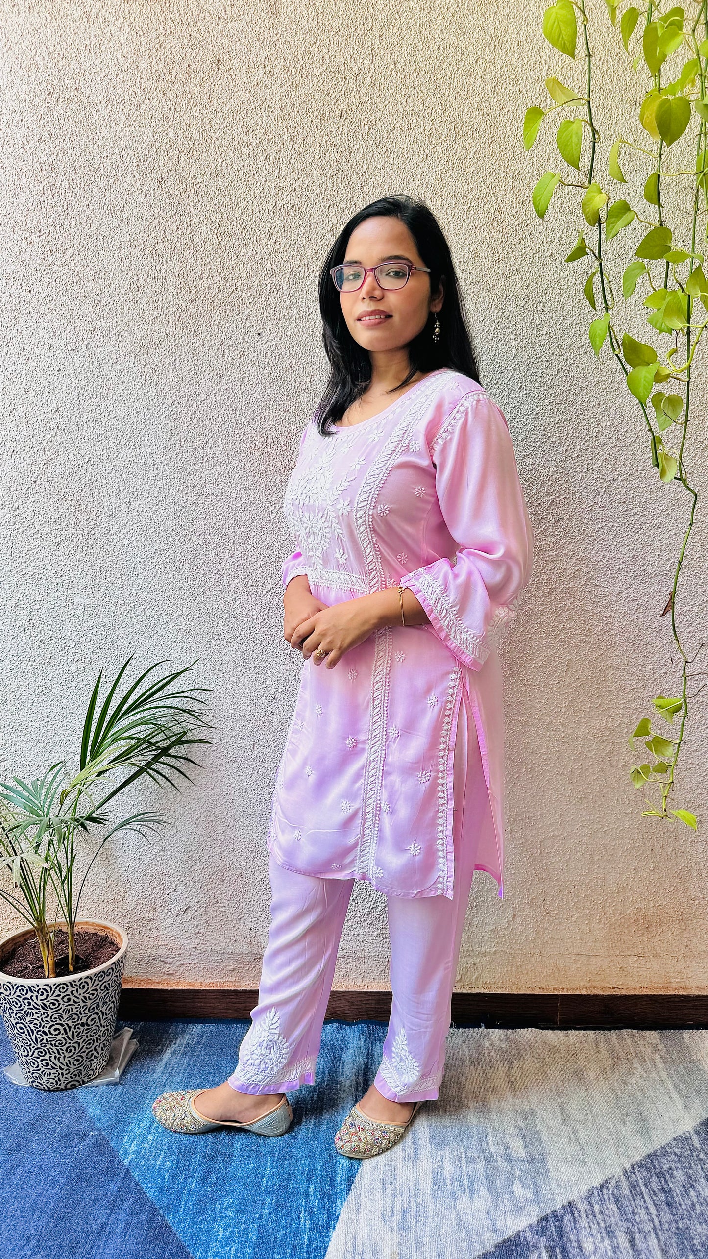 Saira modal chikankari Co-ord set