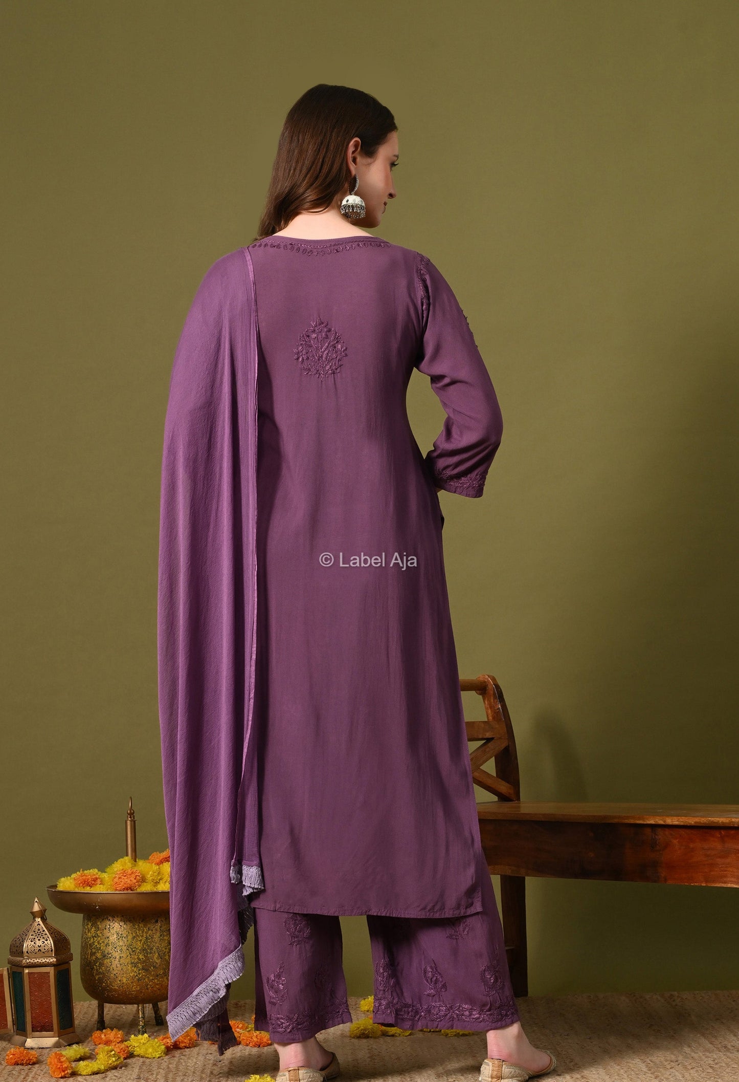 Maya Rayon cotton Kurti, Palazzo and dupatta set