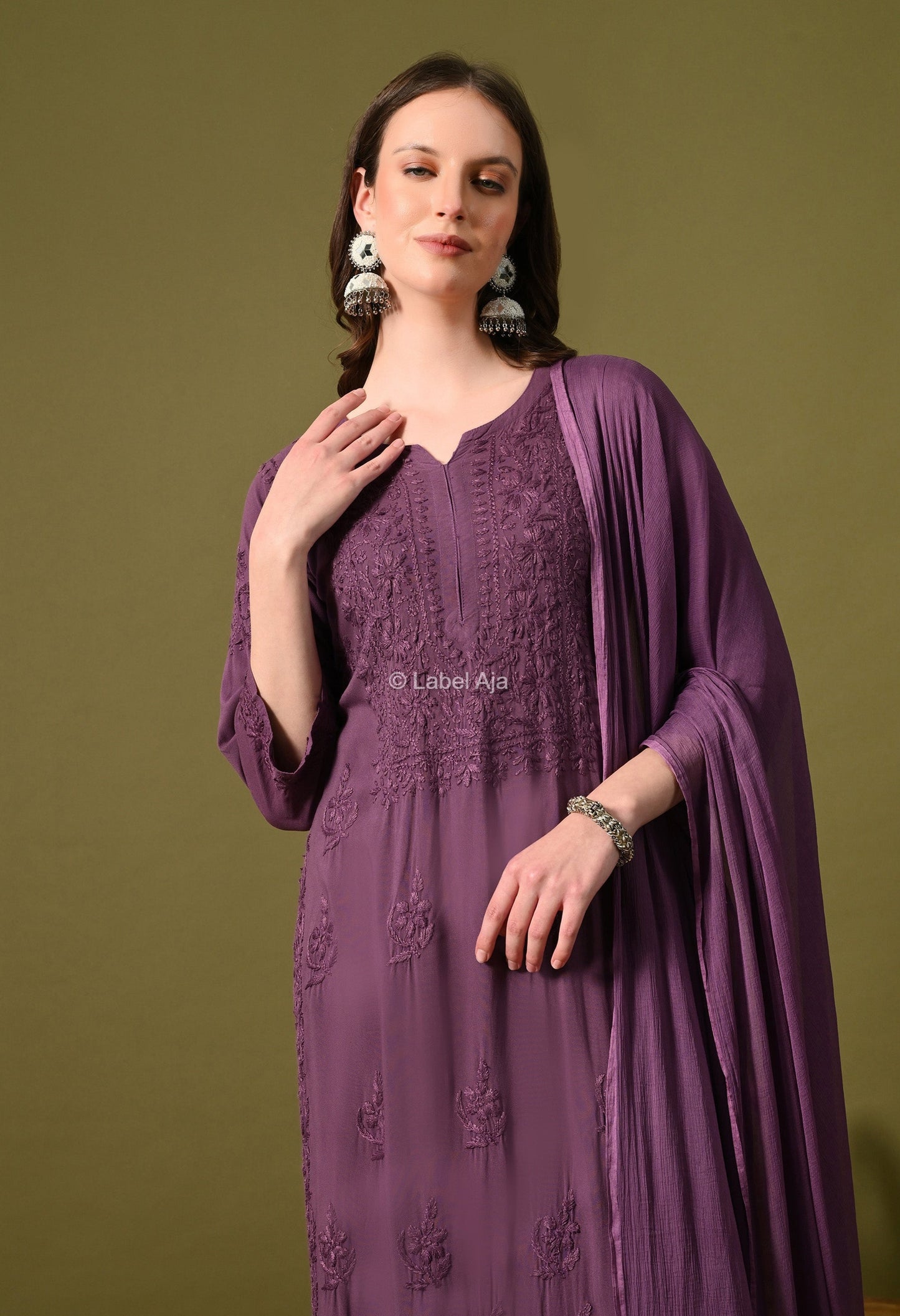 Maya Rayon cotton Kurti, Palazzo and dupatta set