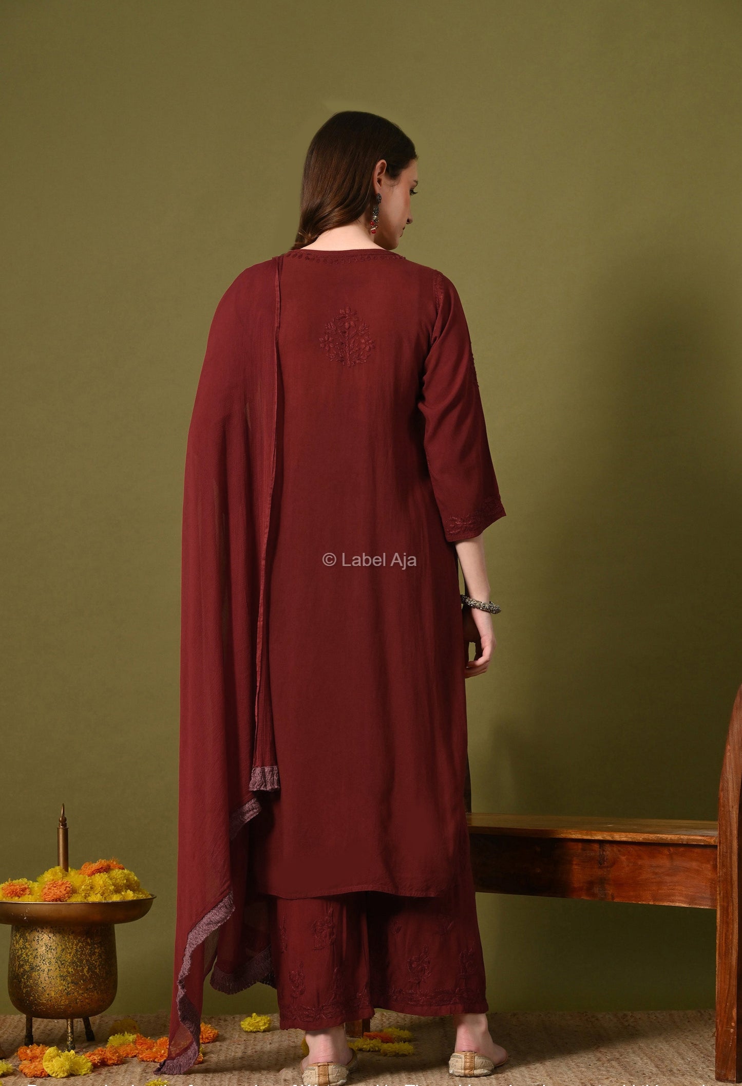 Maya Rayon cotton Kurti, Palazzo and dupatta set