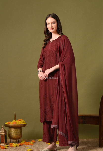 Maya Rayon cotton Kurti, Palazzo and dupatta set