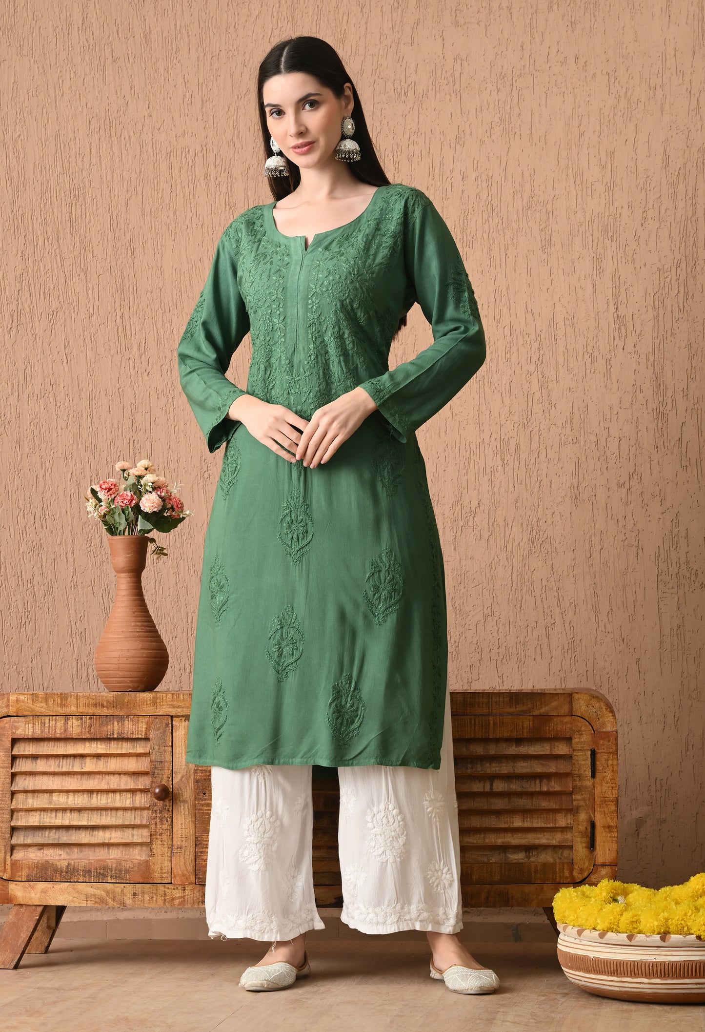 Arya Rayon cotton Long Kurta