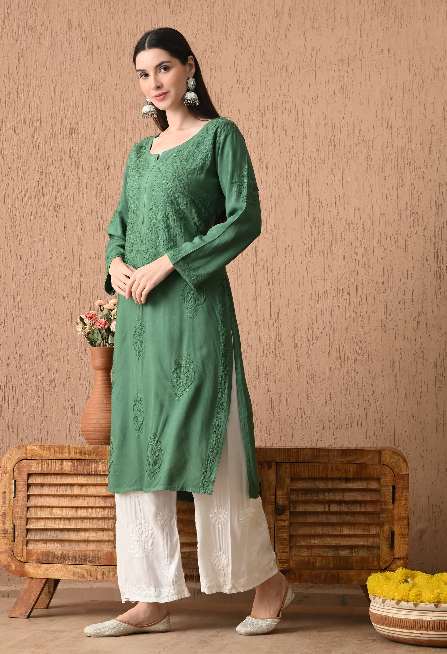 Arya Rayon cotton Long Kurta