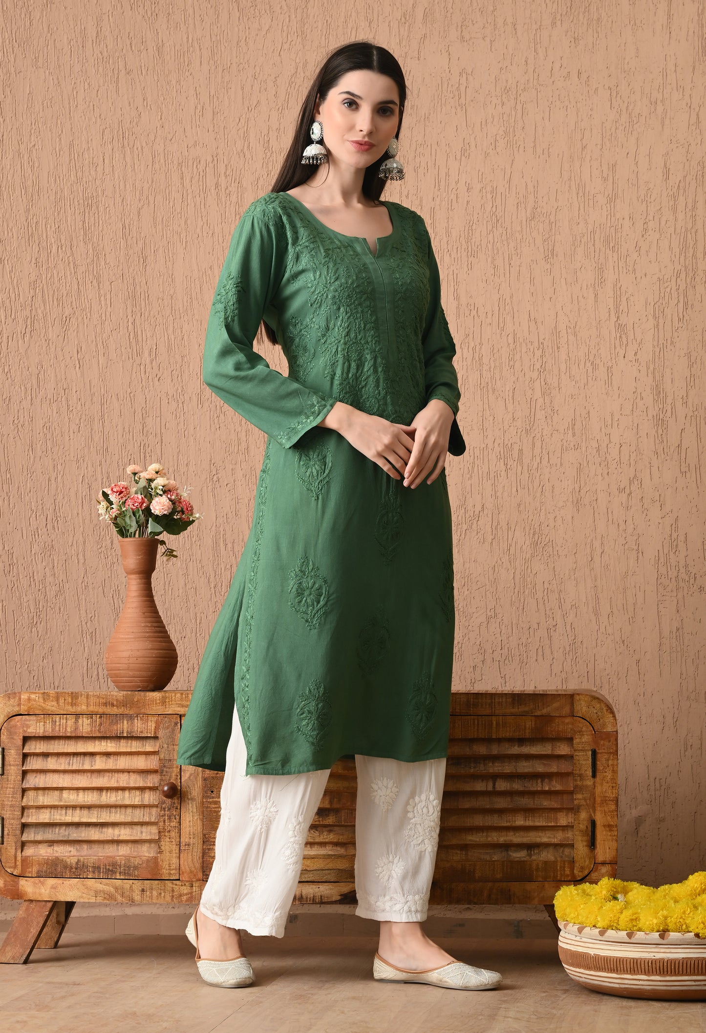 Arya Rayon cotton Long Kurta