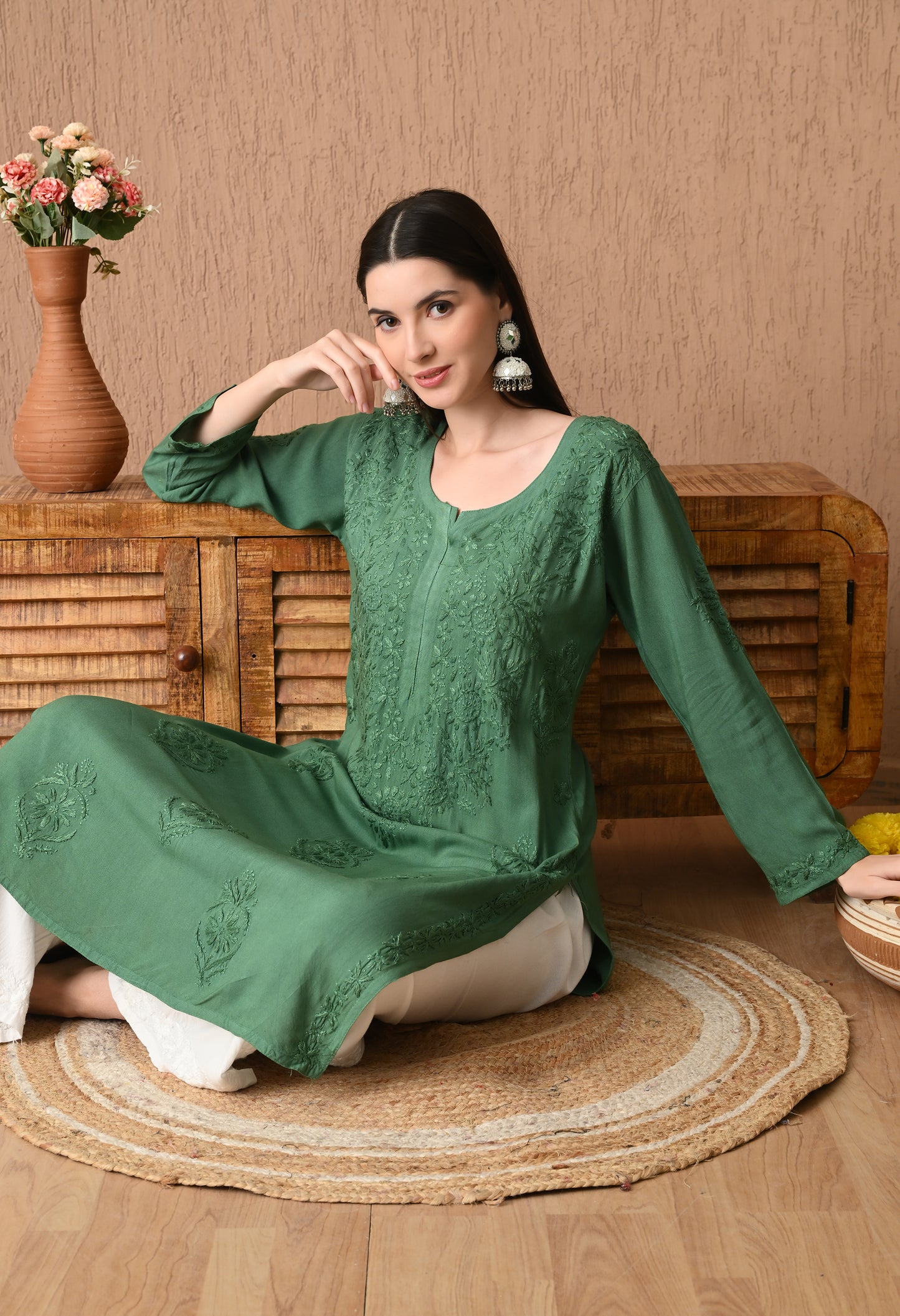 Arya Rayon cotton Long Kurta