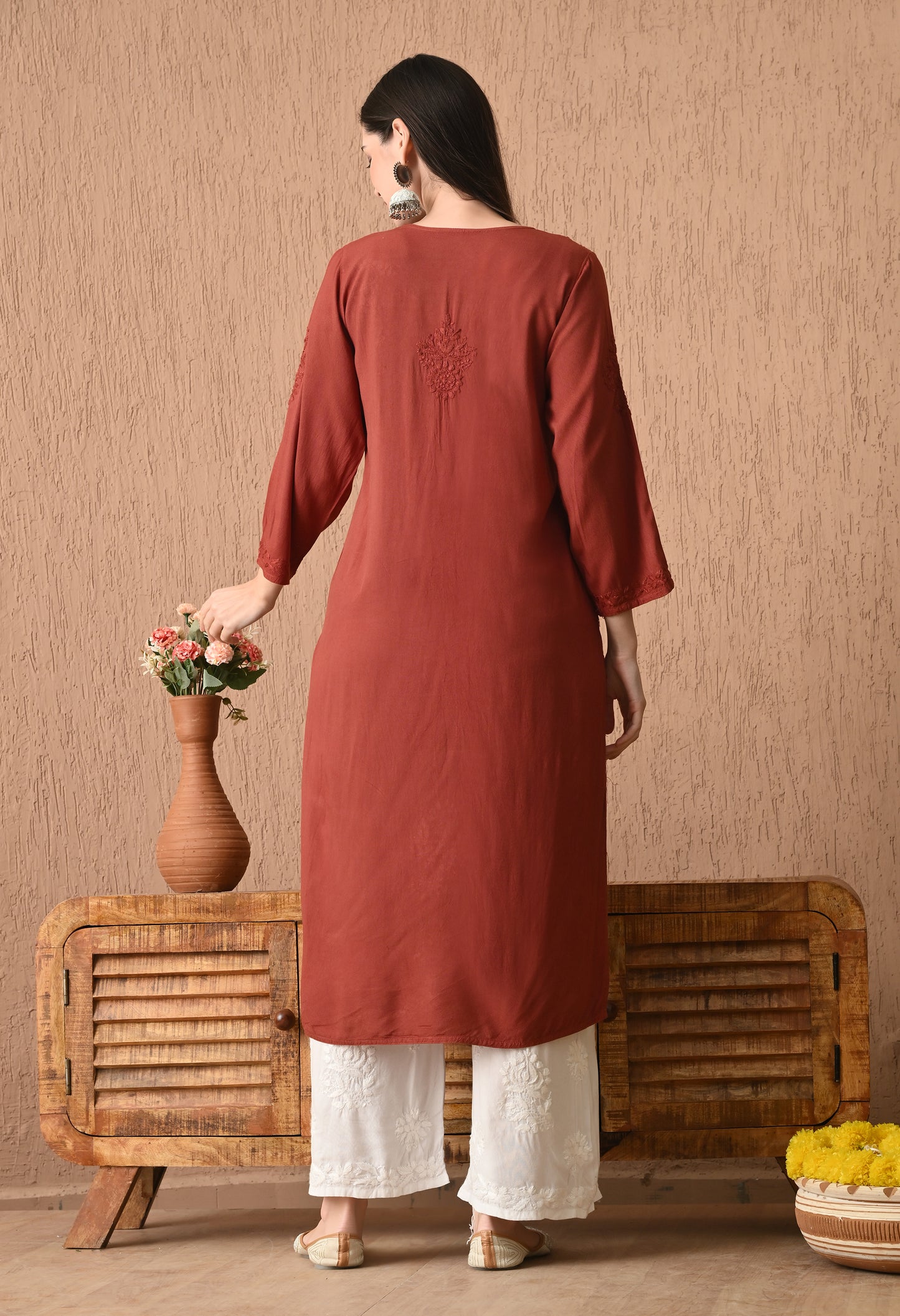 Arya Rayon cotton Long Kurta