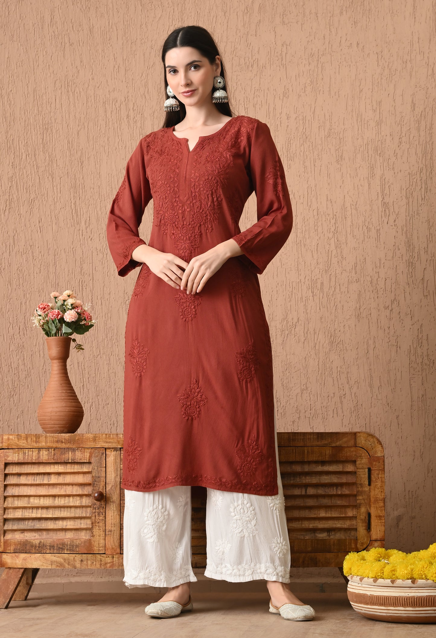 Arya Rayon cotton Long Kurta