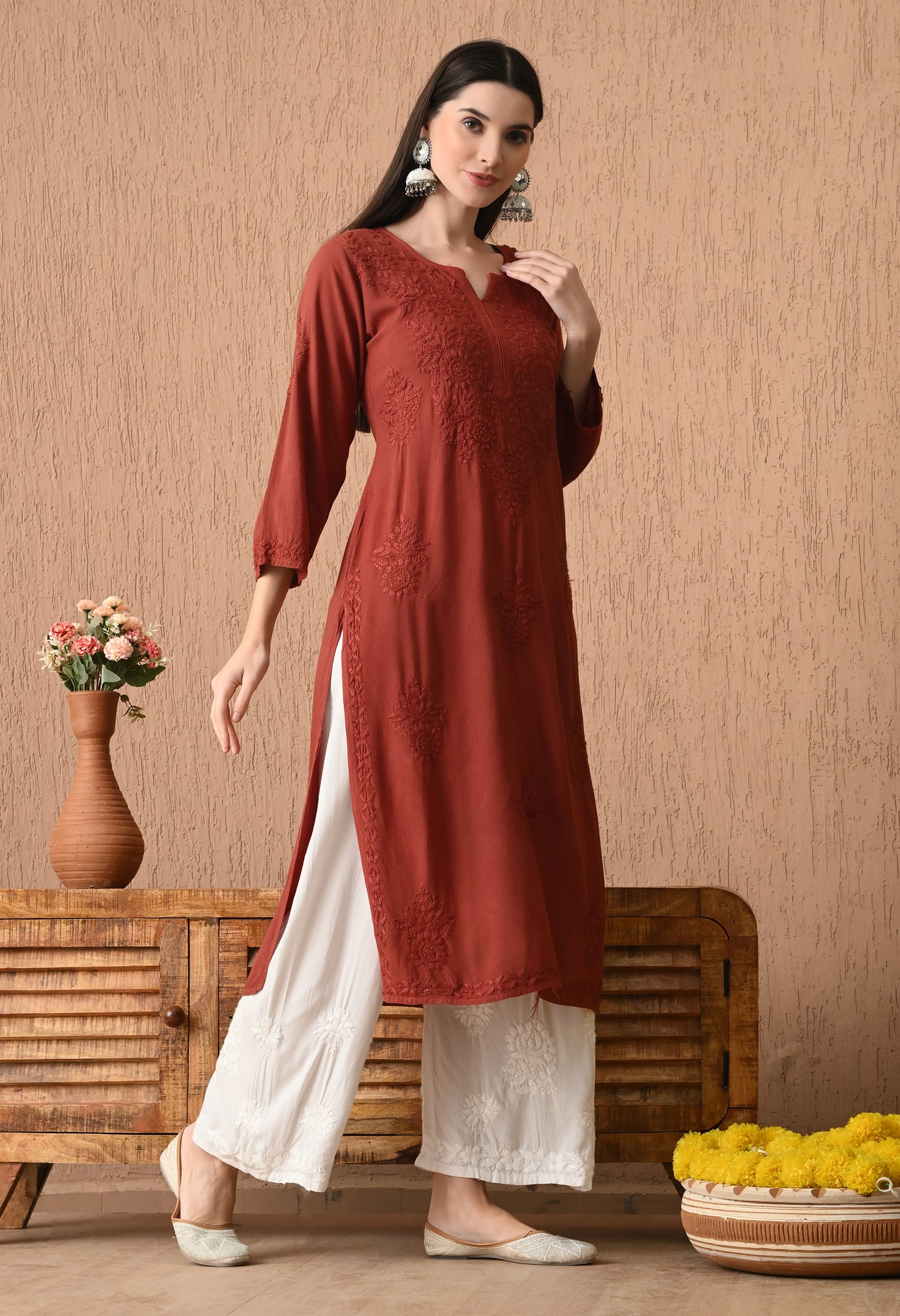 Arya Rayon cotton Long Kurta