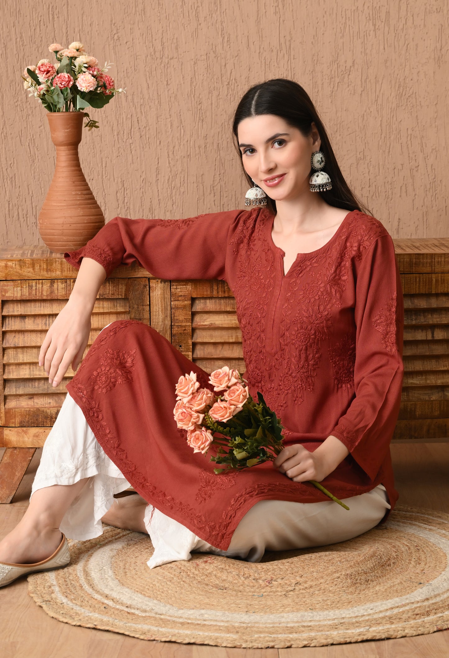 Arya Rayon cotton Long Kurta