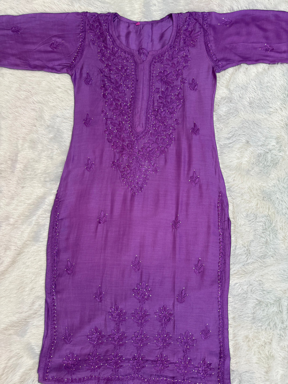 Premium muslin kurti with Mukaish work