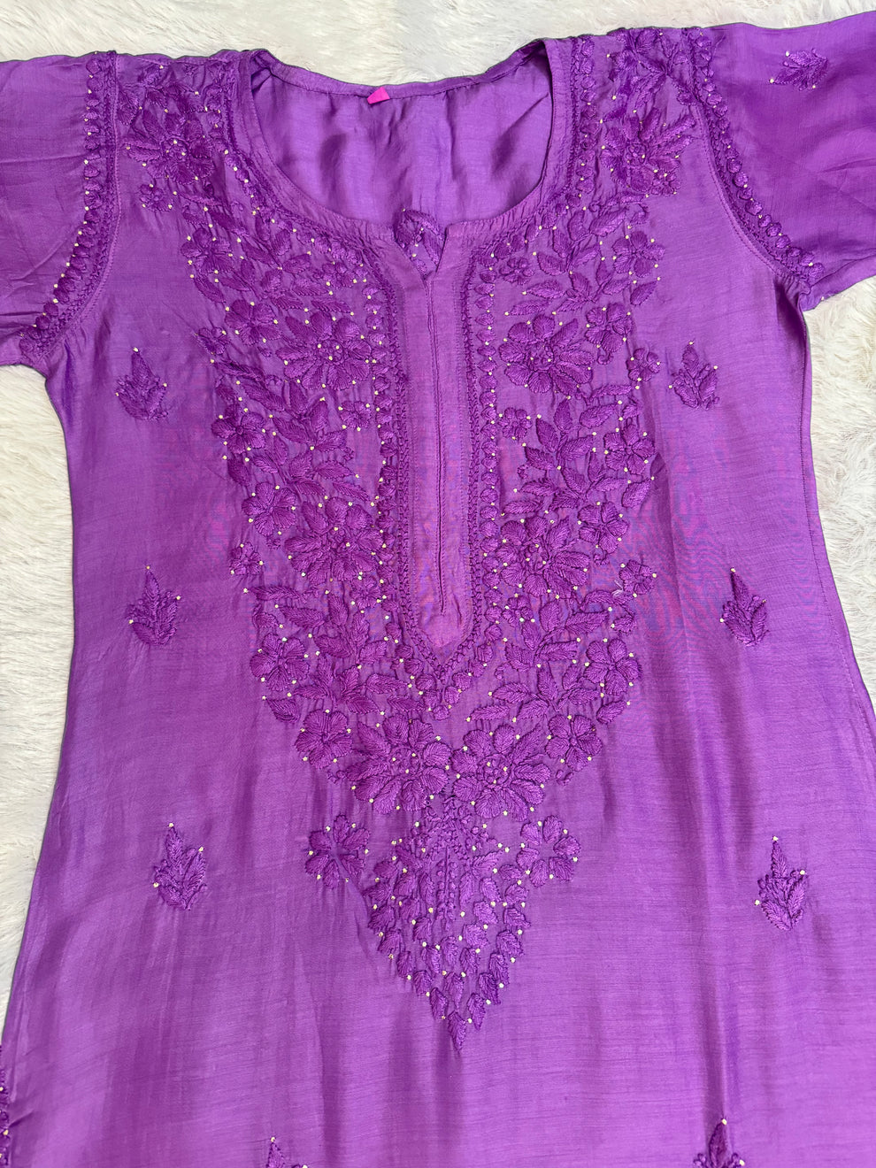 Premium muslin kurti with Mukaish work