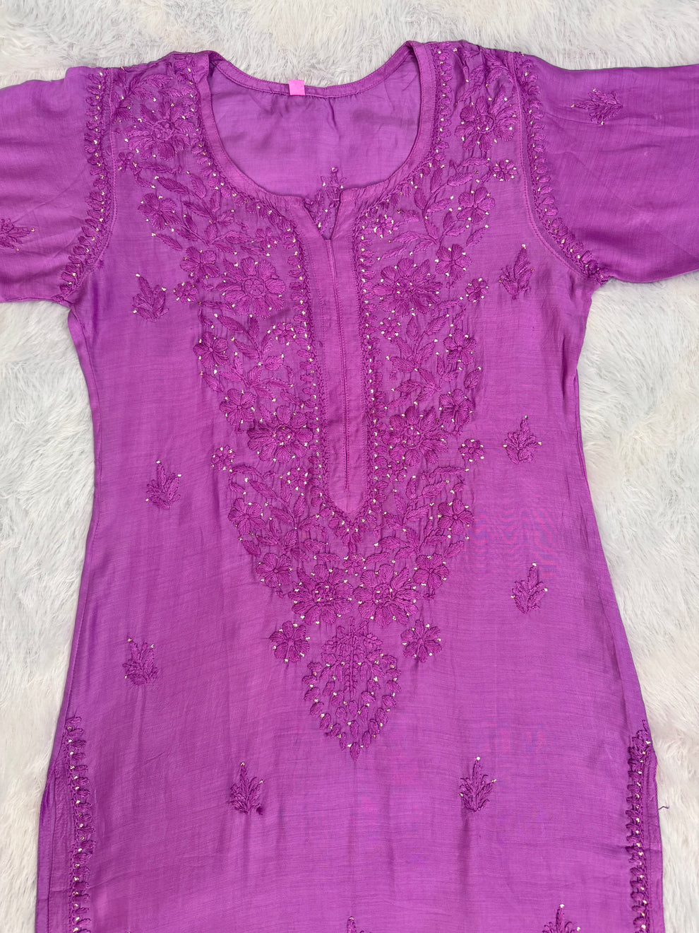 Premium muslin kurti with Mukaish work