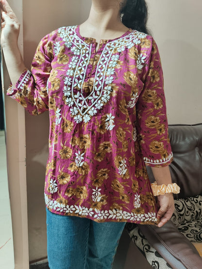 Mulmul combo of 2 or more Short kurtis