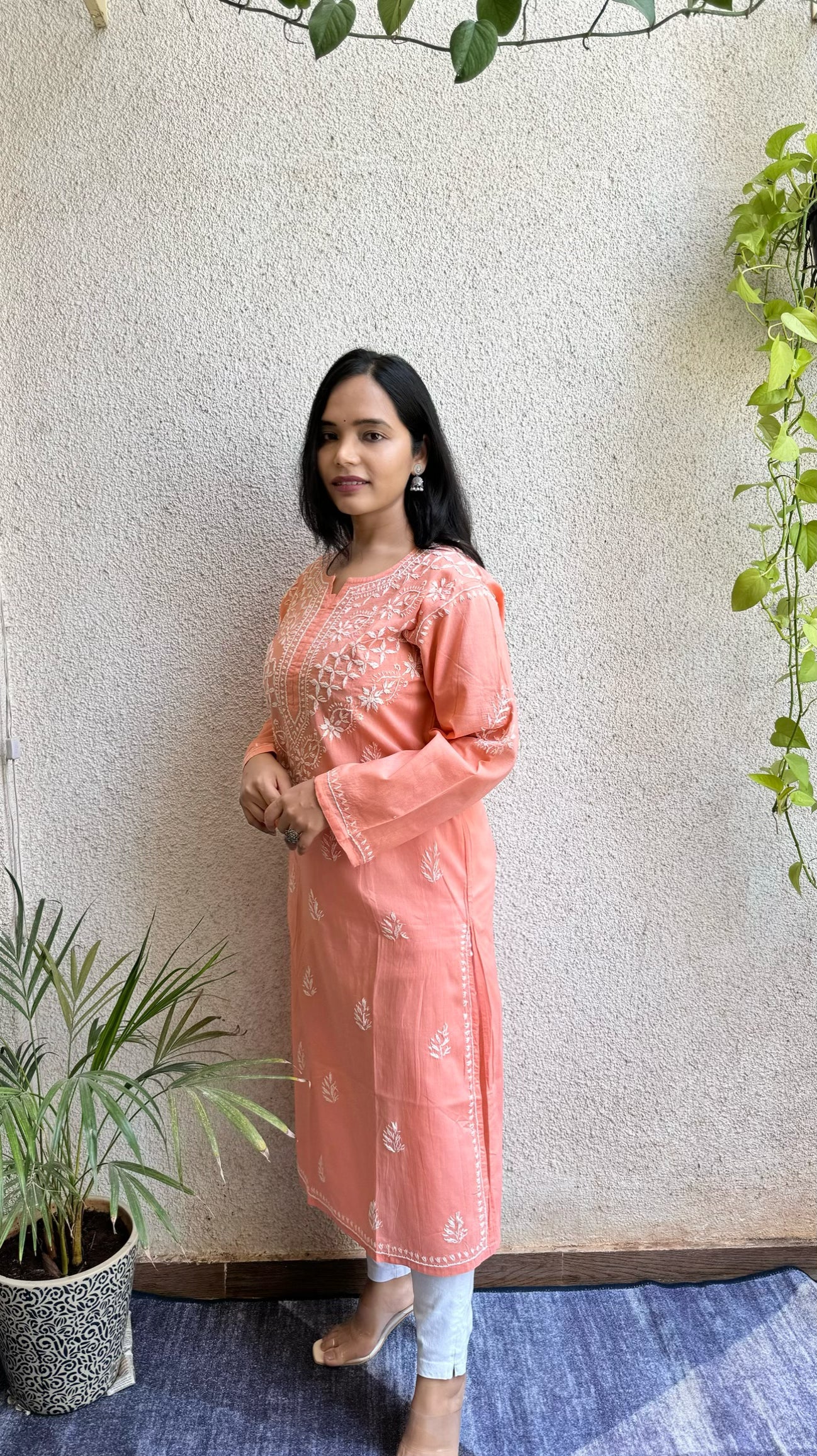 Cotton Lucknowi Chikankari Kurta