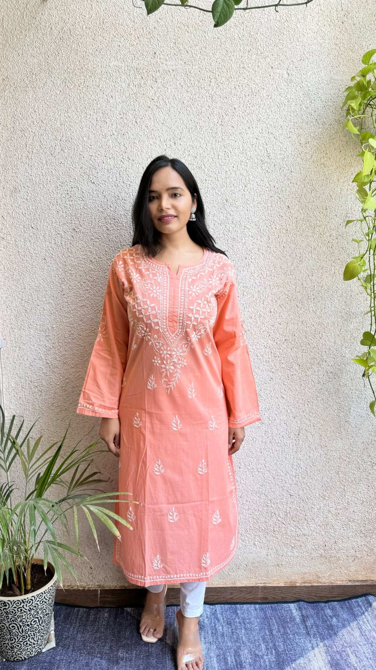 Cotton Lucknowi Chikankari Kurta