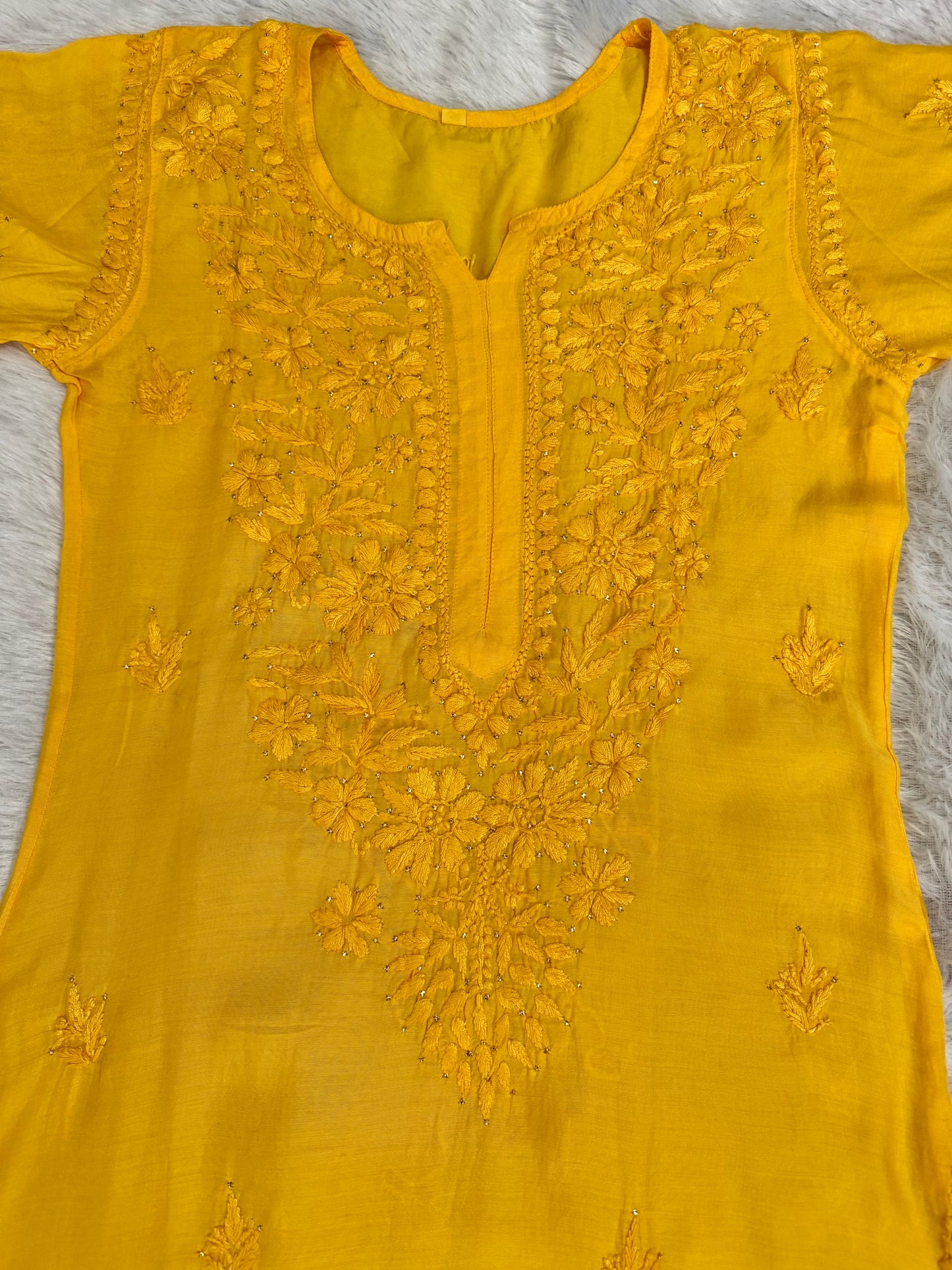 Premium muslin kurti with Mukaish work