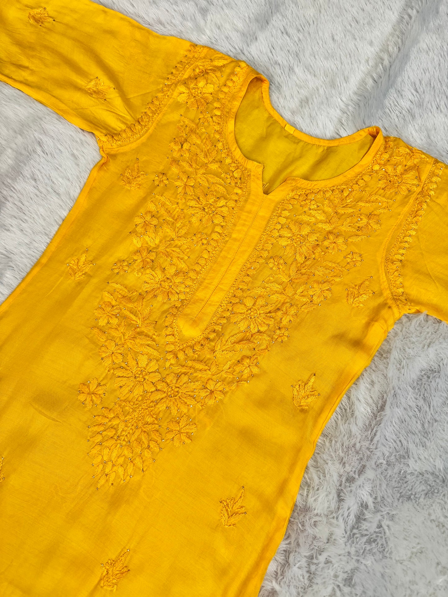 Premium muslin kurti with Mukaish work