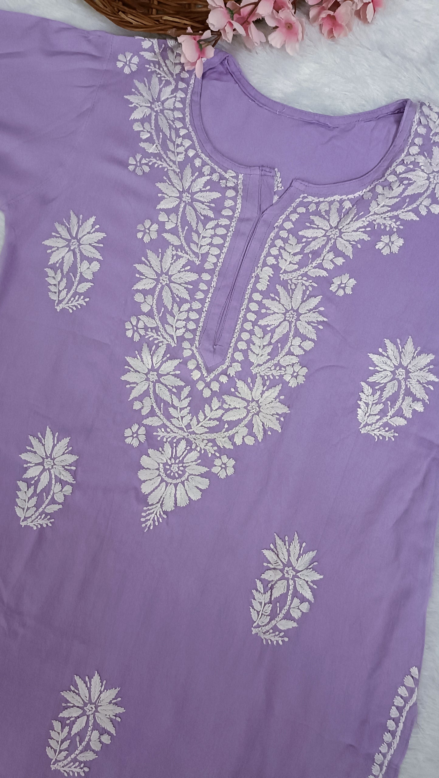 Sia rayon cotton Chikankari Kurti & Palazzo set