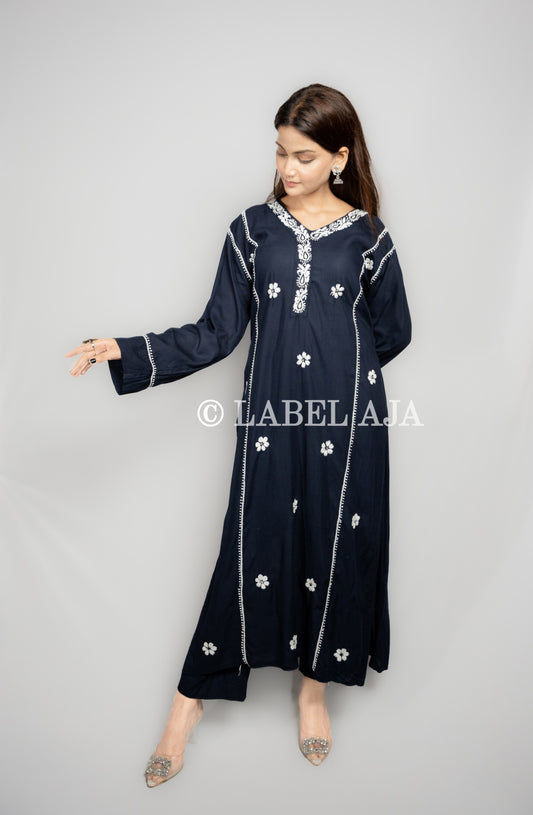 Amia rayon cotton Chikankari Kurti & Palazzo set