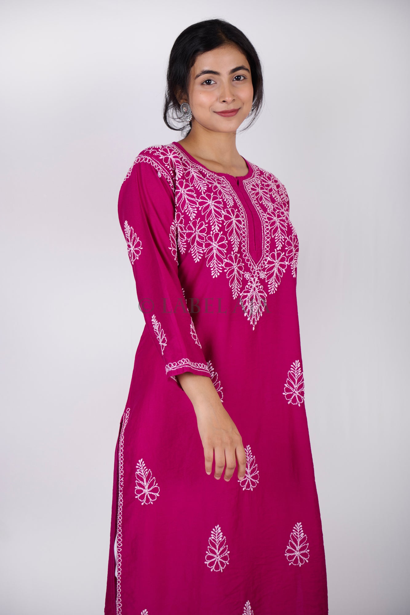 Anya chanderi silk Chikankari kurti