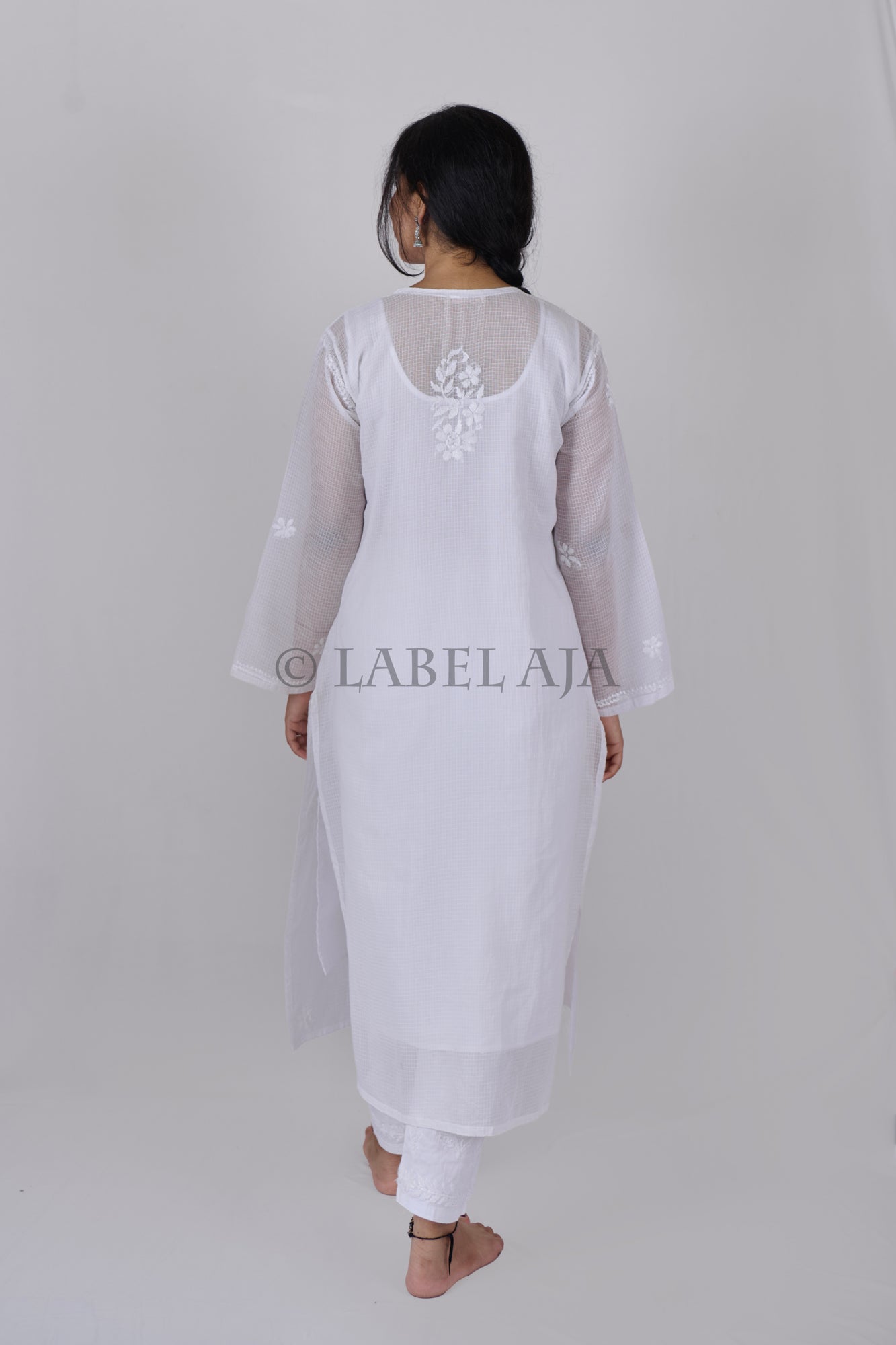 Kota cotton long chikankari kurti