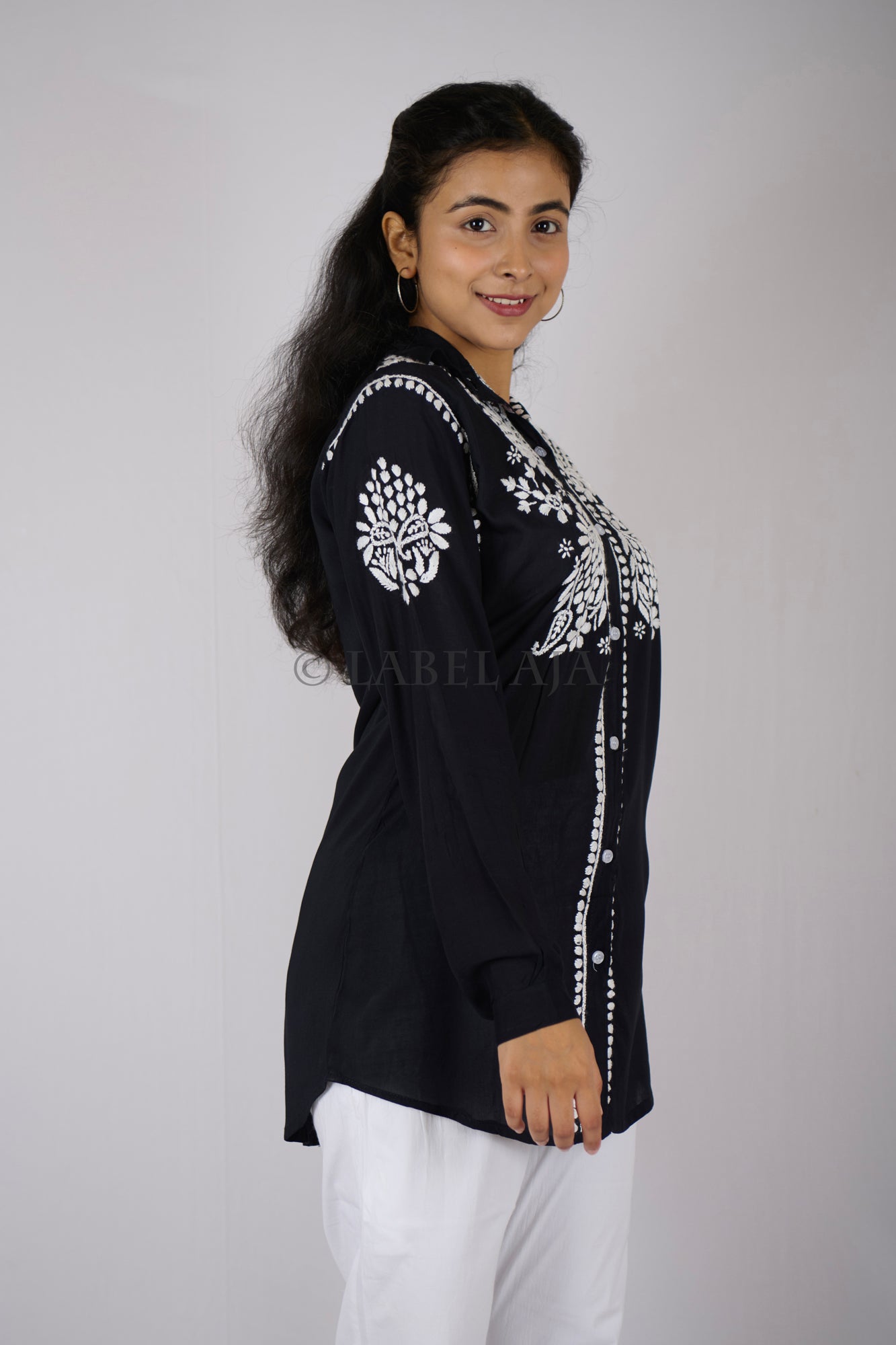 Tanvi modal cotton chikankari shirt