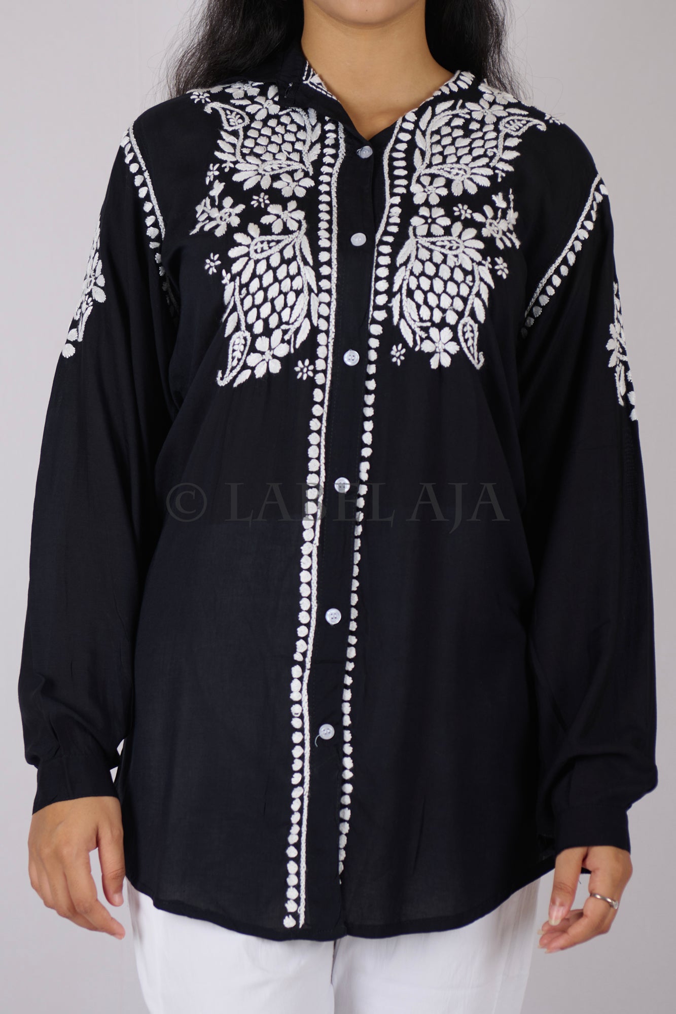 Tanvi modal cotton chikankari shirt