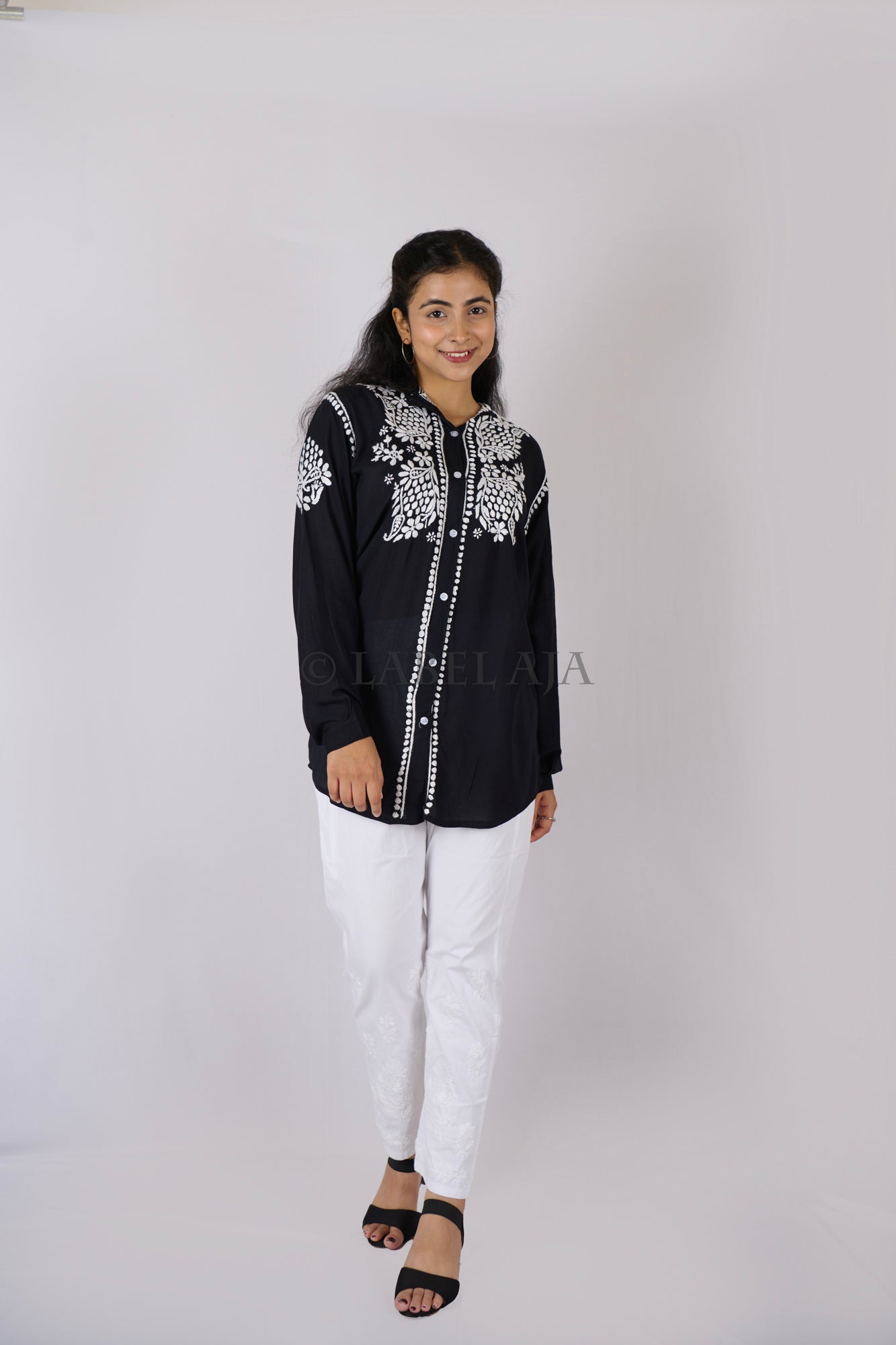 Tanvi modal cotton chikankari shirt