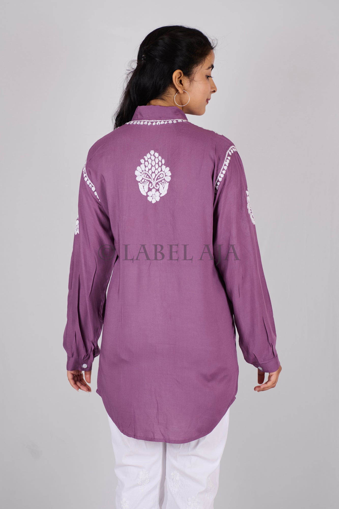 Tanvi modal cotton chikankari shirt