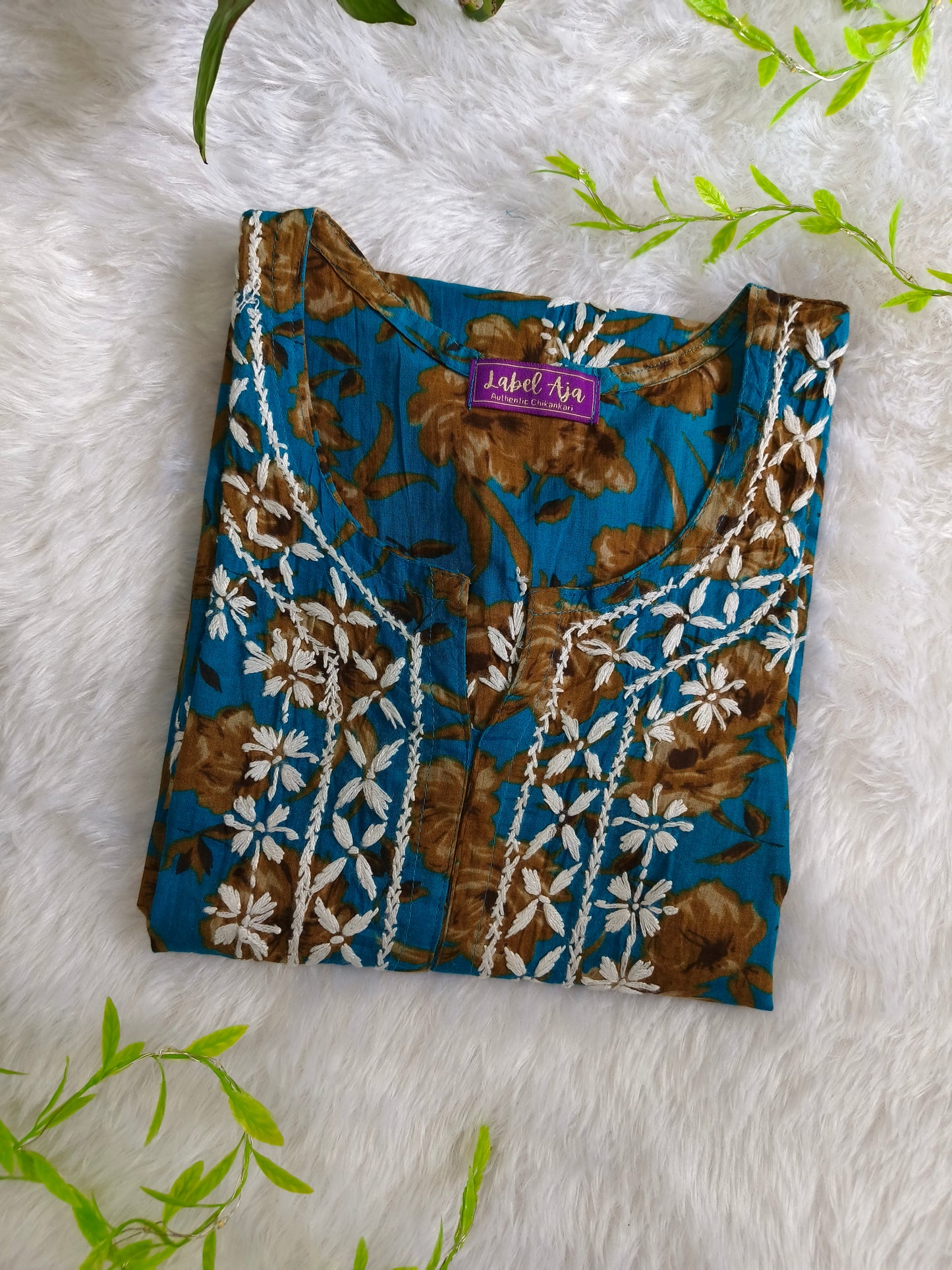 Reva mulmul printed short top