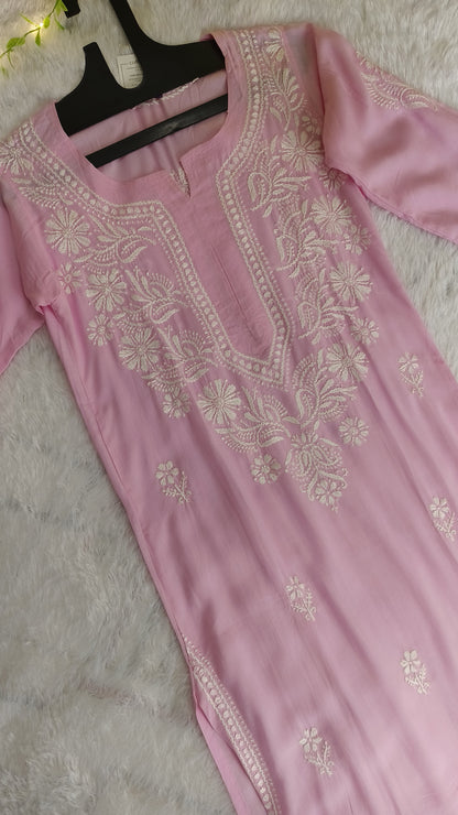 Rhea modal Chikankari Kurti & Palazzo Set